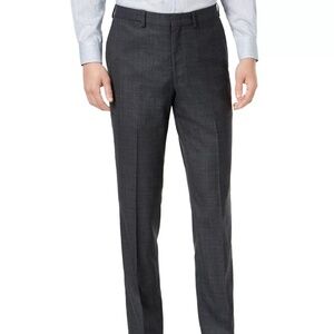 DKNY Men’s Dress Pants 34 X 30 CORE GREY Classic Fit Straight Leg Flat Front